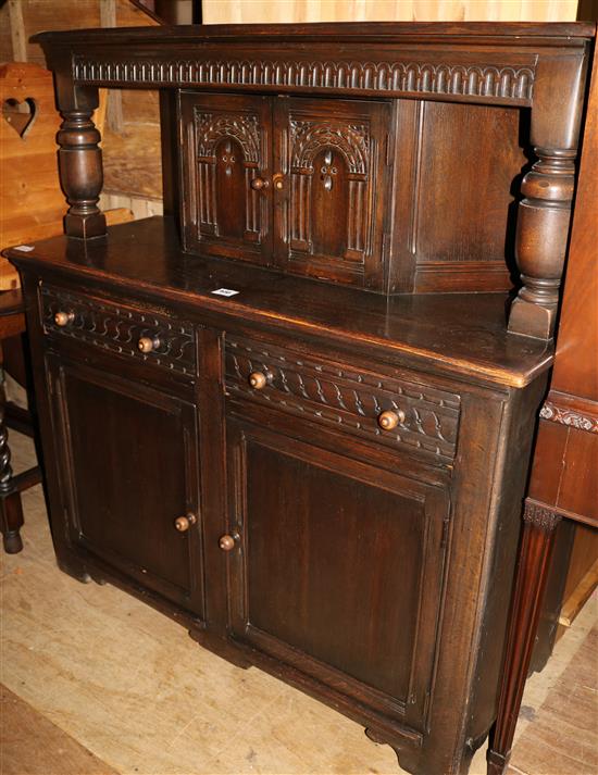 Oak court cupboard